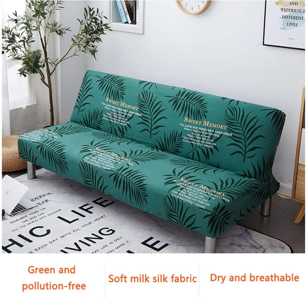YOPOIY Futon Cover Removable Furniture Cover Protector Washable Futon Slipcover Rich Textured Armless Sofa Cover for Living Dining Room -18-190-230CM