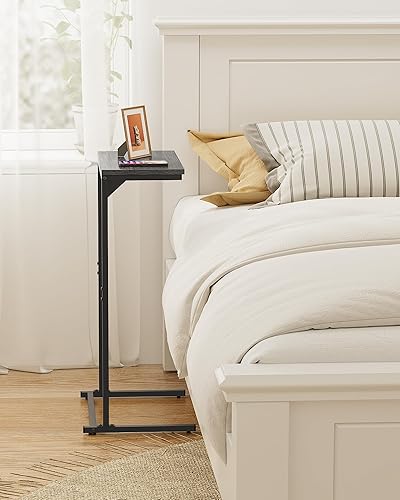 Miniatura 2 de TUTOTAK Mesa auxiliar en forma de C, mesa auxiliar pequeña, mesa de sofá de 28.7 pulgadas de alto, mesa de sofá, sala de estar, dormitorio, gris