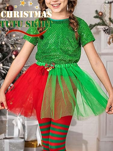 Miniatura 3 de TWINKLEDE Faldas de tutú de Navidad para niños disfraz de tutú de Papá Noel disfraz de tutú de Navidad tutús para niñas