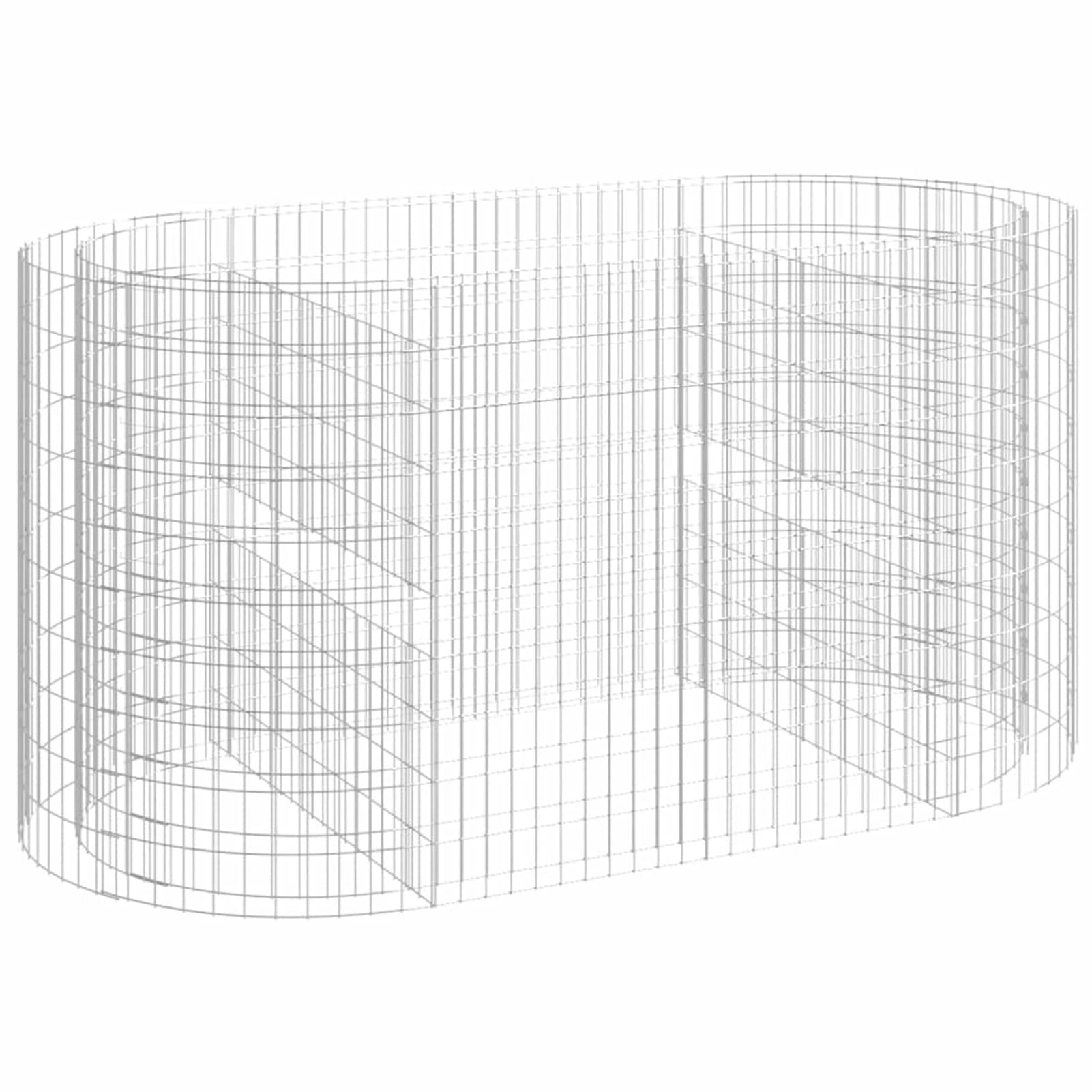 Gabionen-Hochbeet, Kräuterspirale, Hochbeet Im Garten, Pflanzkübel, Pflanzsteine, Verzinktes Eisen 200x100x100 cm