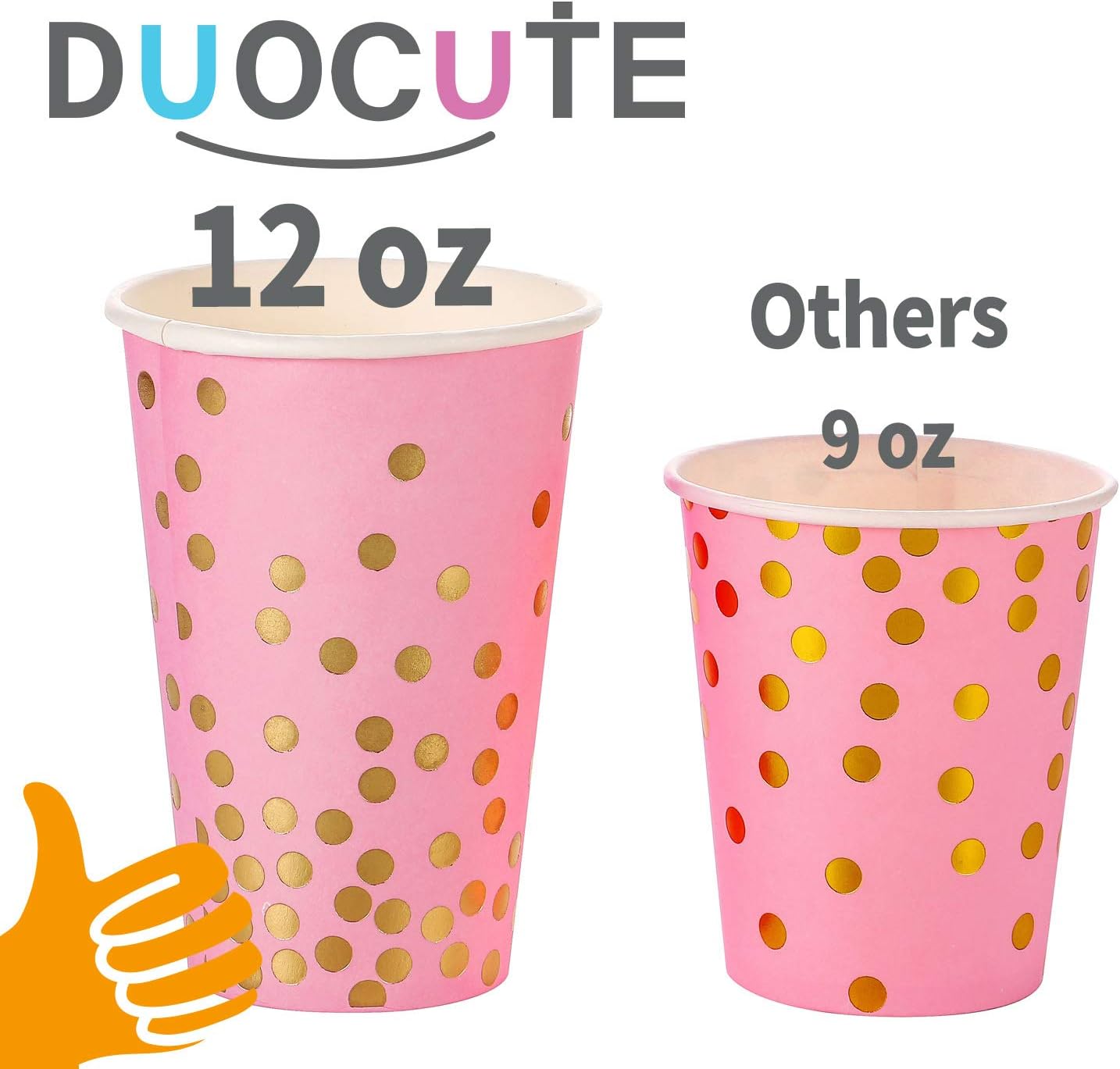 Prоmо Dіѕсоunt Uр Tо 70% оƒƒ Pink and Gold Party Supplies 150PCS Golden Dot Paper Party Dinnerware Includes Paper Plates, Napkins, Knives, Forks, 12oz Cups, Banner, for Bachelorette, Girl Birthday, Baby Shower, Serves 25