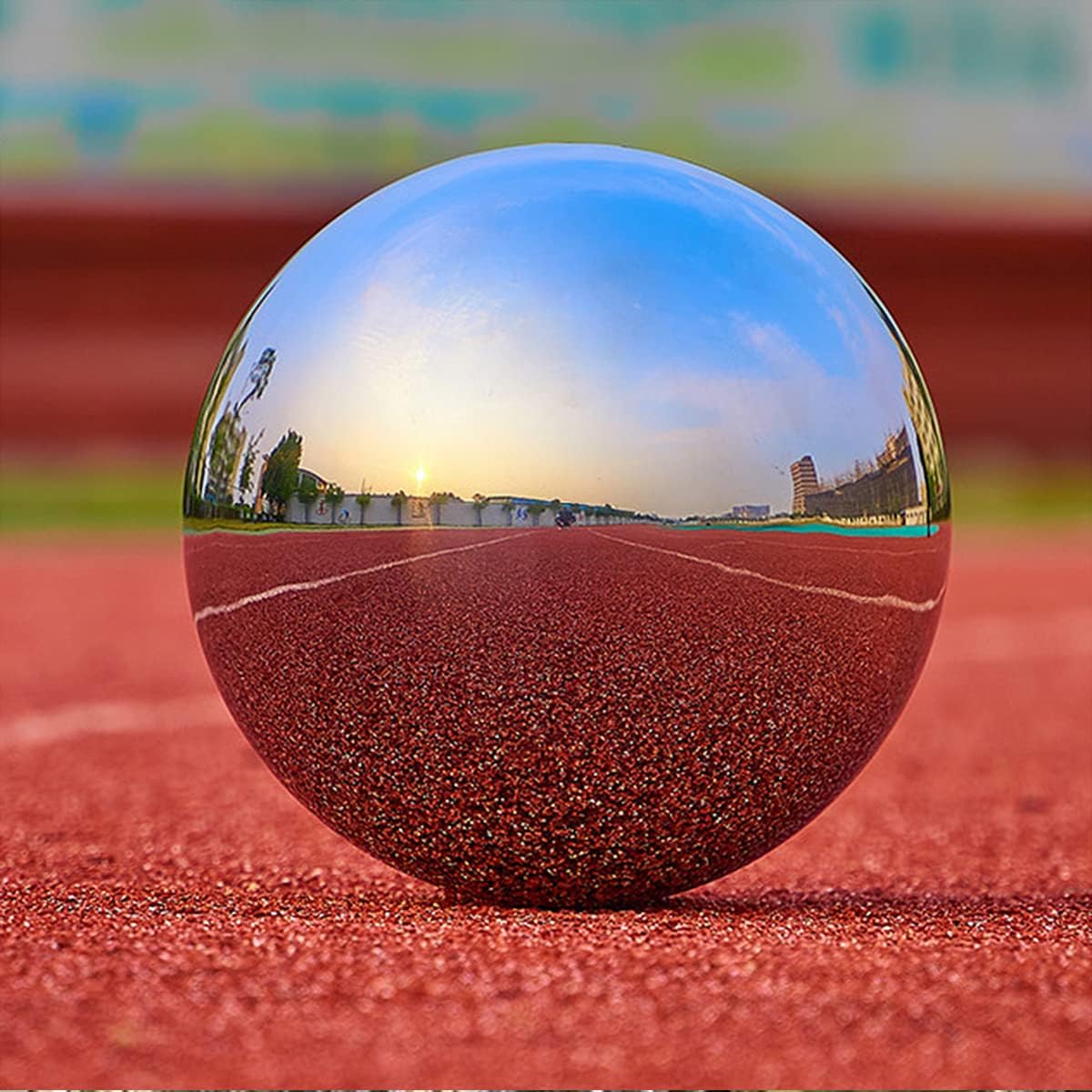 Mirror Finish Gazing Ball - Floating Reflective Garden Ornament, Decorative Sphere for Garden, Home & Outdoor Water Feature Decorations(225mm)