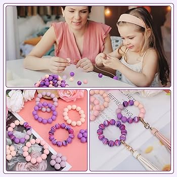 100 Pcs 15 Perles De Silicone Mm Kit De Perles De Silicone Rondes Multicolores Perles De Silicone En Vrac En Vrac Pour La Fabrication De Porte Cles Collier Bracelet Artisanat 15mm