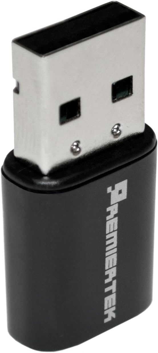 Premiertek 802.11a/b/g/n/ac Dual Band 2.4GHz/5GHz Wireless USB 2.0 LAN Adapter up to 433Mbps (PT-8811AU)