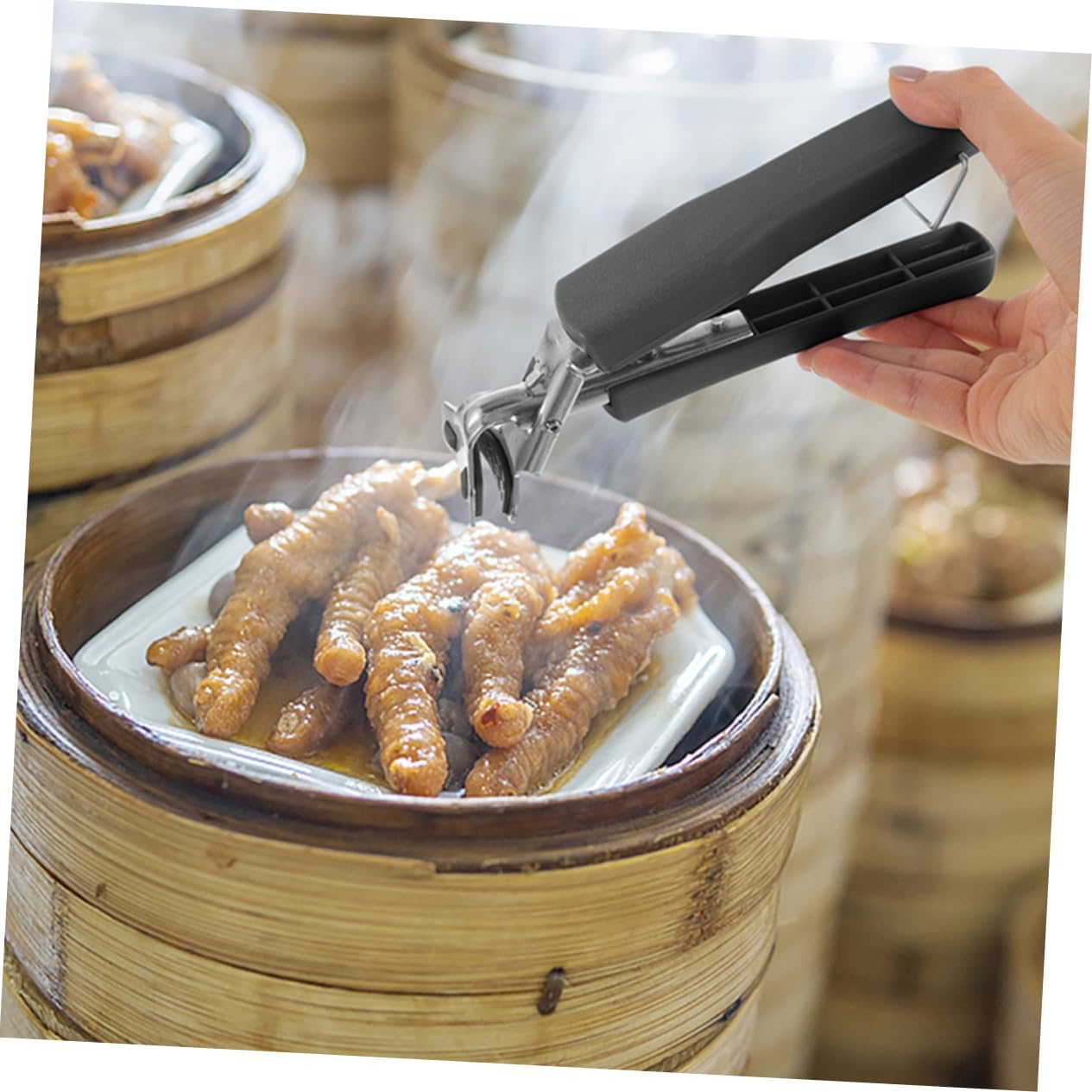 4pcs Stainless Steel Plate Lifter Clamp for Camping Cooking