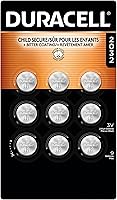 Duracell CR2032 3V Lithium Coin Batteries, 9-Count Pack - Child-Safe Bitter Coating, AirTag/Key Fob Compatible, 10-Year Storage Guarantee