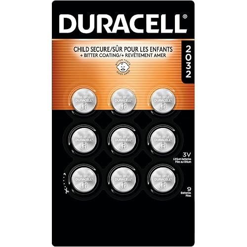 Duracell 2032 Lithium Battery, 9 Count, AirTag & Key Fob, CR2032 3V Cell