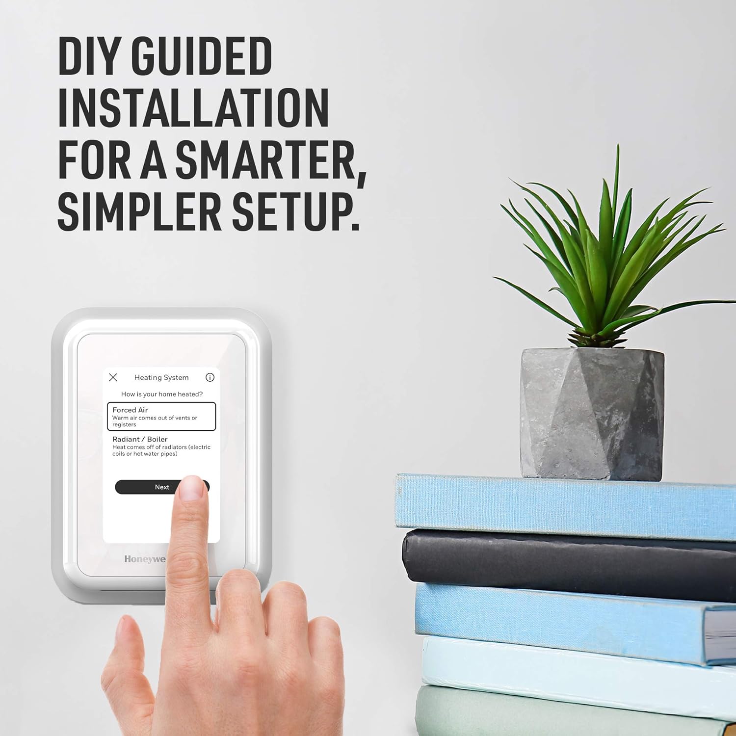 Honeywell Home T9 WiFi Smart Thermostat, Smart Room Sensor Ready, Touchscreen Display, Alexa and Google Assist (Renewed)