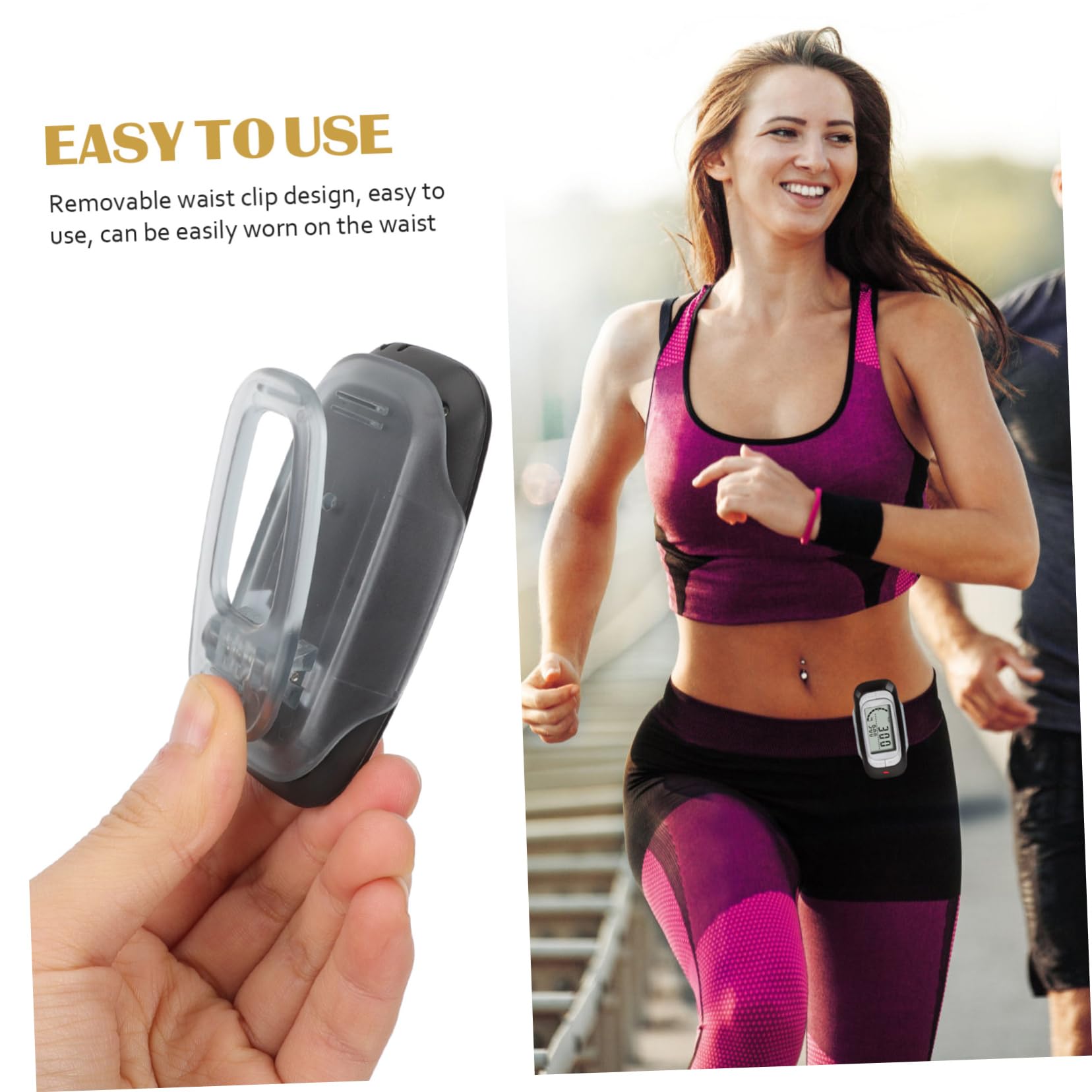 Sosoport podomètre 3D podomètre Simple de Poche Pédomètre Clip de Compteur de Pas traqueurs d'activité Marcher passomètre Professionnel passomètre pour l'extérieur Abdos