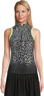 Jamie Sadock Gator Print Sleeveless Polo