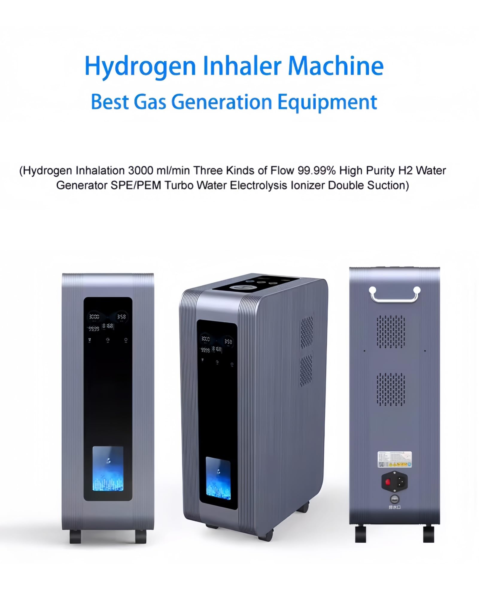 Macchina per Inalazione di Idrogeno, Inalatore H2 con Elettrolisi PEM 2400-4200 ml/min, Inalatore Alta Efficienza per Casa e Ufficio, Ideale per Relax Quotidiano 3600ml/min