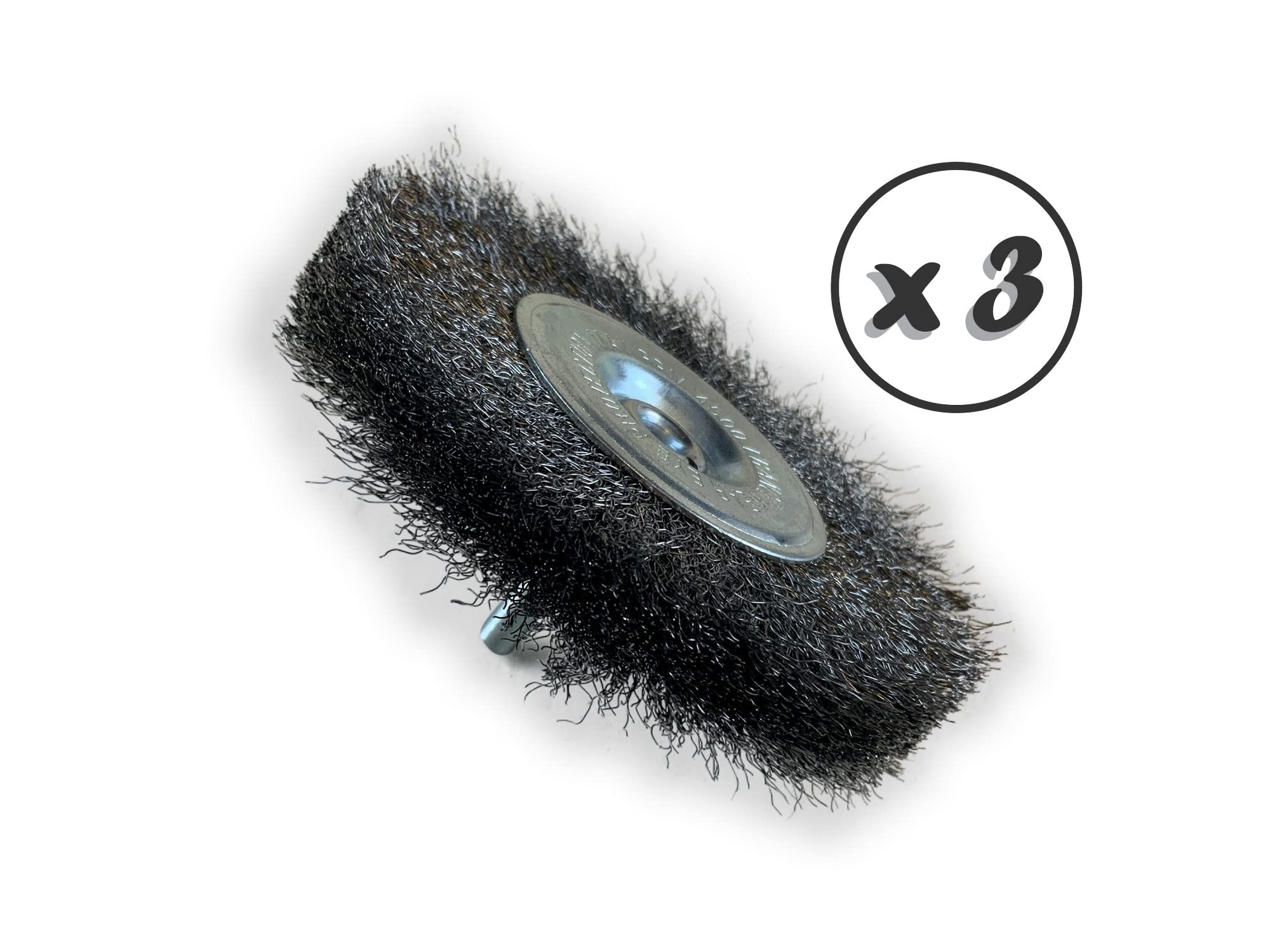 Kibros Lot 3 brosses rot. circ. acier dur Ø 100 mm 18 mm tige