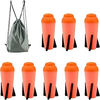 Ruibytree Mega Missile Refill for Nerf N-Strike Elite Series, 6Packs, Compatible Darts Mega Missile Refill Bullets Foam Rockets for Nerf Party (Orange)