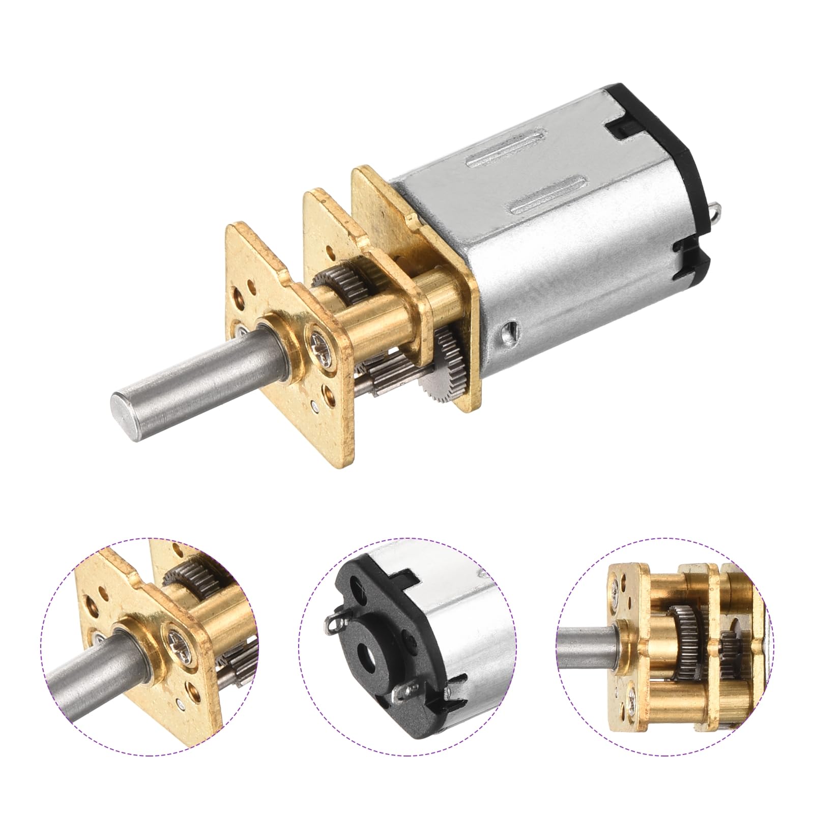 DMiotech 2Pcs 6V 2000RPM Rated Torque 0.8 Output Shaft Length 10mm Micro DC Speed Reduction Motor Mini Metal Gearbox Motor for RC Car Robot Model DIY RC Toys Engine - Image 4