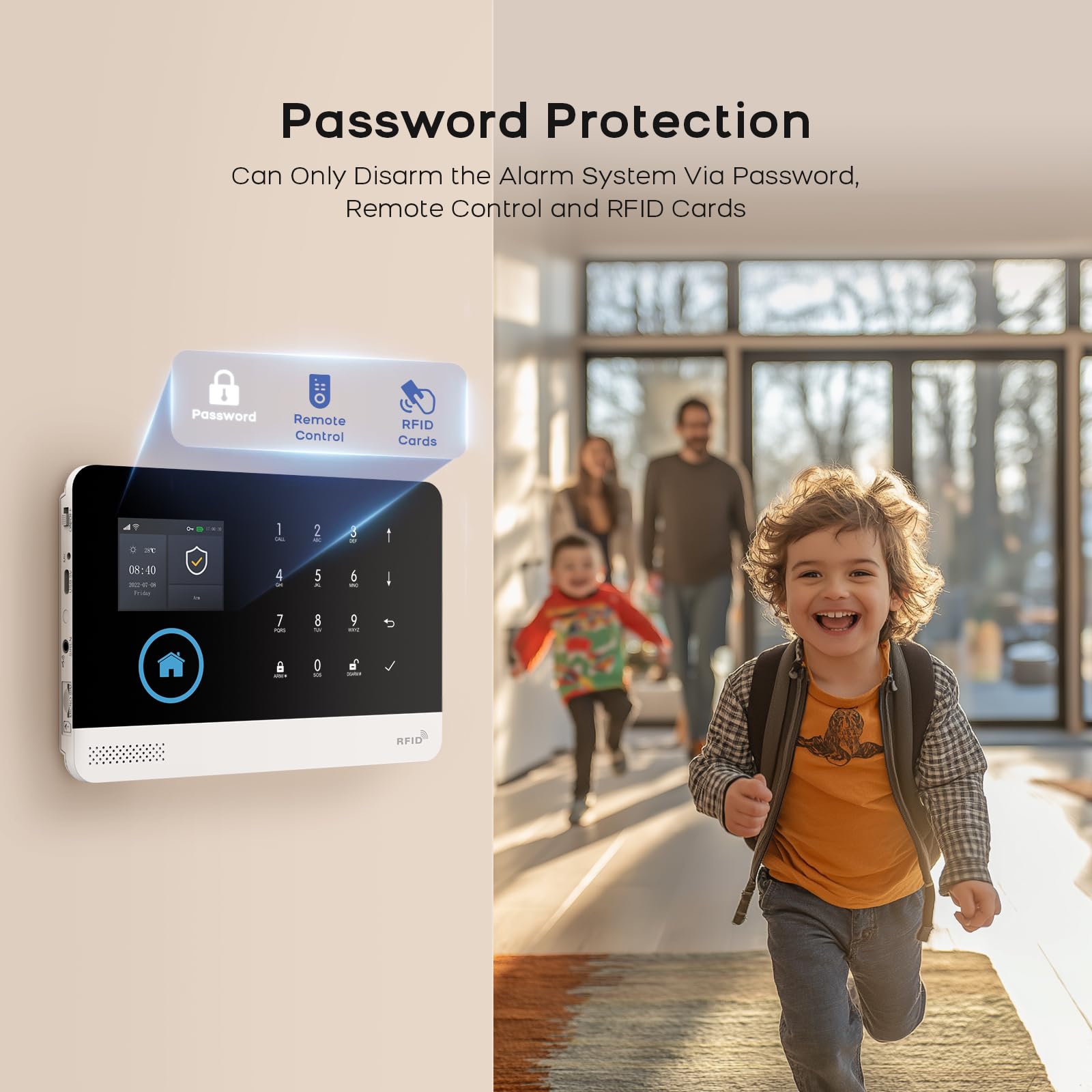 gsm/WiFi Alarmas para Casa Inalámbrico, Sistema de Alarma Doméstica Antirrobo con Alerta App, 24 Pieza: Sensores de Puertas/Ventanas,Dtecteores de Movimiento,Sirena, Mandos a Distancia