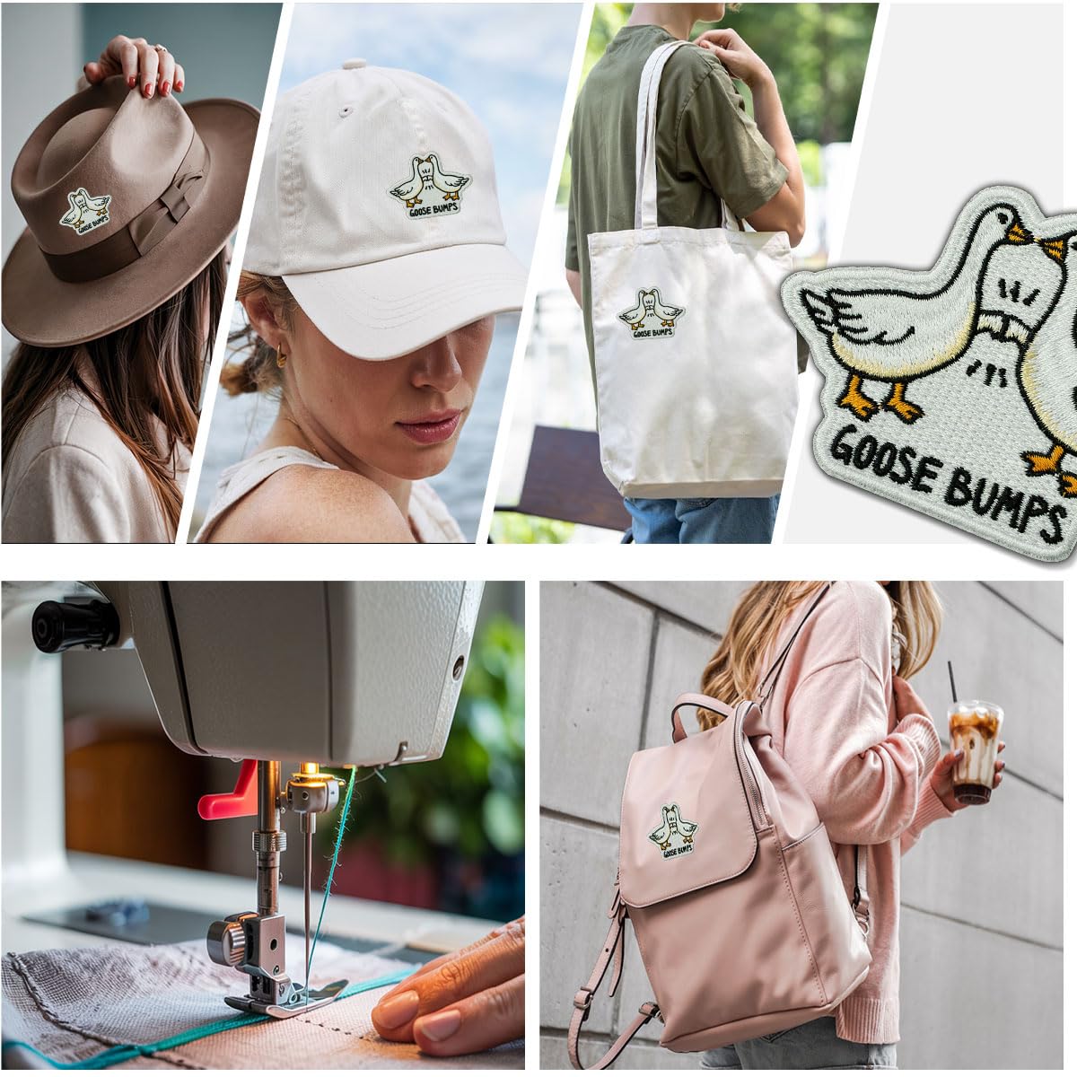 Parche bordado de piel de ganso – Divertido parche de ganso tonto para adultos, parches para coser con plancha para chaqueta, sombrero, mochila, equipo táctico, bonitos parches de ganso para bricolaje