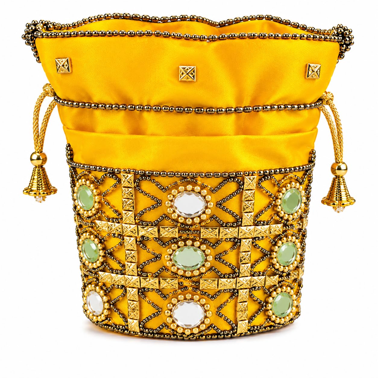 Handmade Floral Embroidery Potli Purse for Wedding, Festive & Party-image-36
