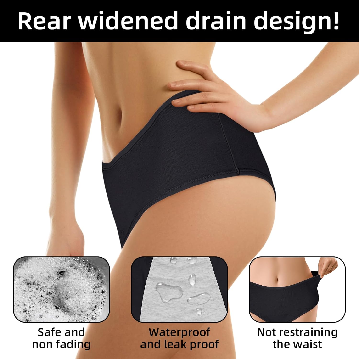 HUNAIFUpgrade Leakproof Ladies Underwear, Incontinence Underwear for Women, Leak Proof Panties for Women Over 60 - Image 5