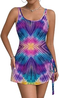 Women Girls Wrap Short Sleeves Flared Midi Dress for Vacation Party Wedding