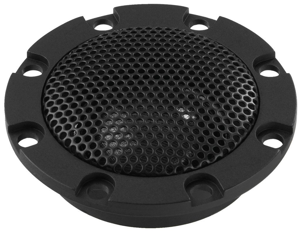 MONACOR DT-284 Dome-Tweeter-Paar, Top-Class Hochtöner mit hohen Pegelreserven und tiefer Ankopplung, Auto Speaker in kompakter Abmessungen und rundem Design, 60 W, 4 Ohm, in Schwarz