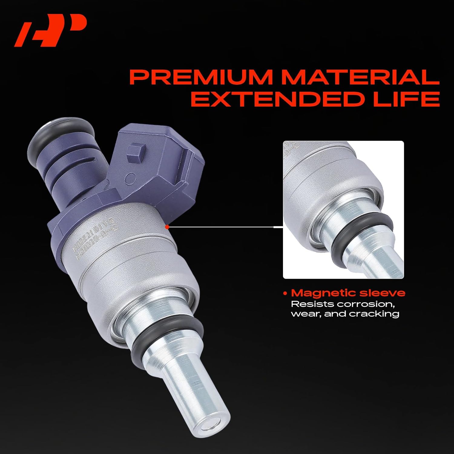 A-Premium Fuel Injectors Compatible with BMW 330Ci 2001-2004, 330i 2001-2004, 330xi 2001-2004, X5 2001-2006, 530i 2001-2005, X3 2004-2006, Z4, Z3, L6 3.0L, Set of 6, Replace# 13641439800