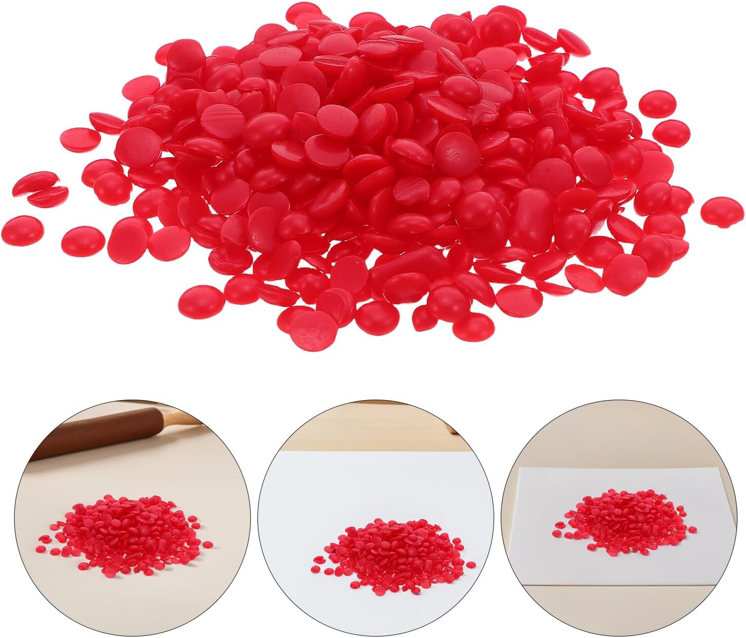 Parliky Jewelry Casting Wax Beads for Craft Jewelry Making Red Injection Wax Pellets Melt at 80-100℃ for DIY Metal Sculpting and Artistic Creations