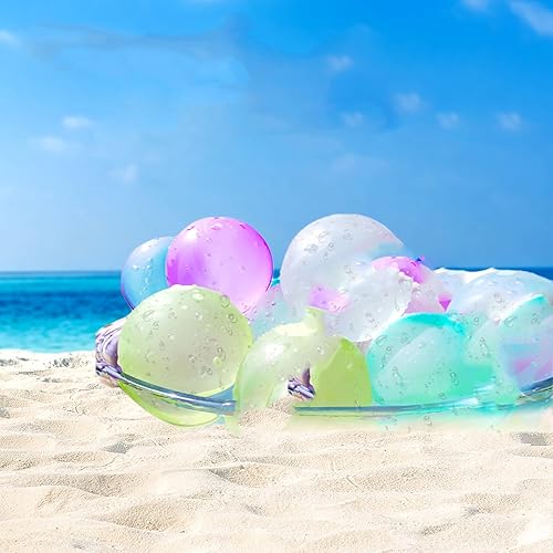 JoyKids Globos de agua reutilizables 12 unidades globos de agua magnéticos recargables llenado rápido bombas de agua felices para niños y adultos