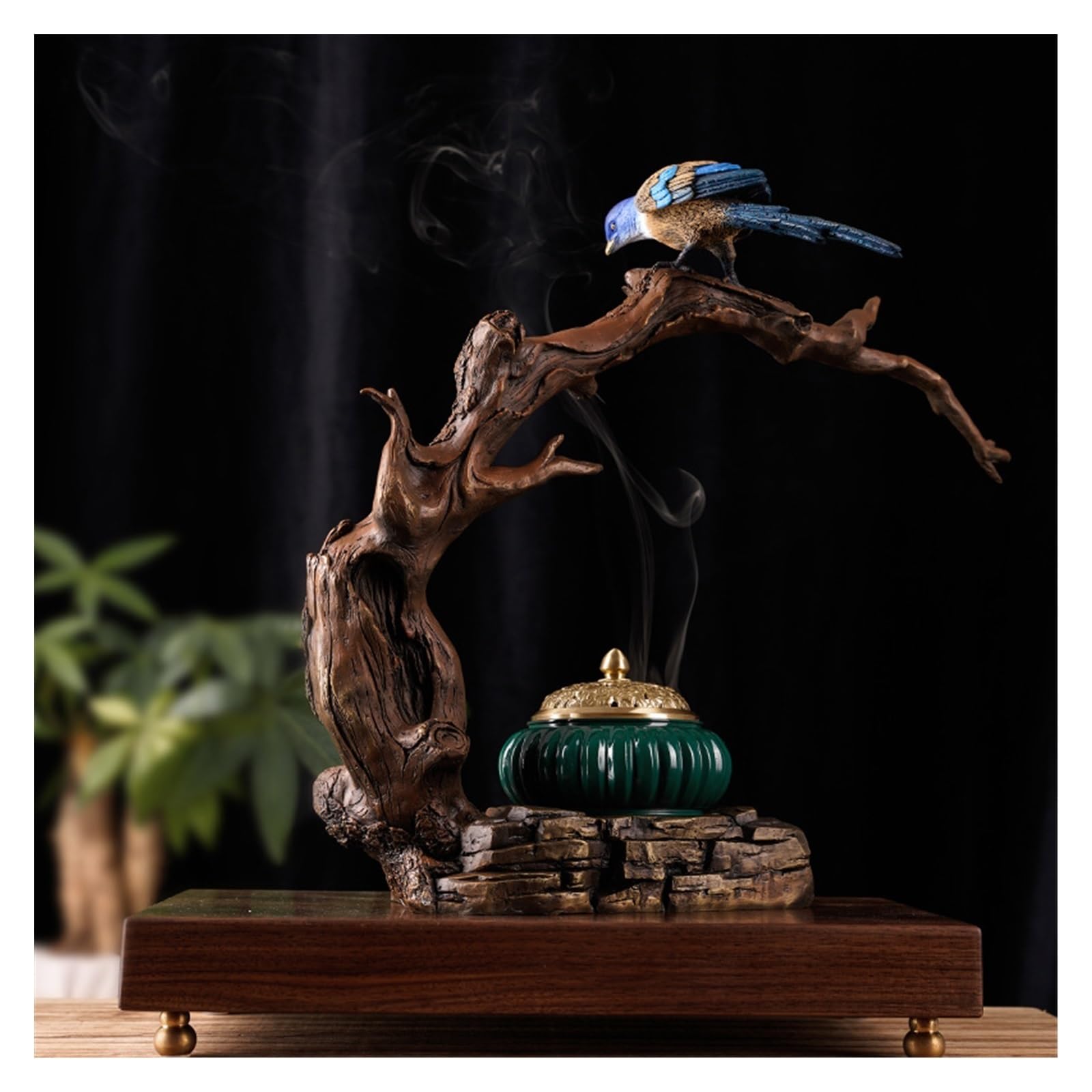 Home Decor Statues Desktop Alle Kupferverzierungen Haus im Innenraum Wohnzimmer Eingang kreative Dekorationen Weihrauch Brenner Kupferhandwerk Desktop -Figuren (a)