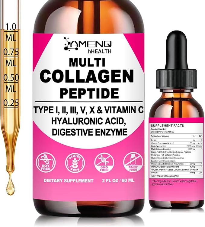Hydrolyzed Collagen Peptides Liquid Drops by XYZ for Everyday Health