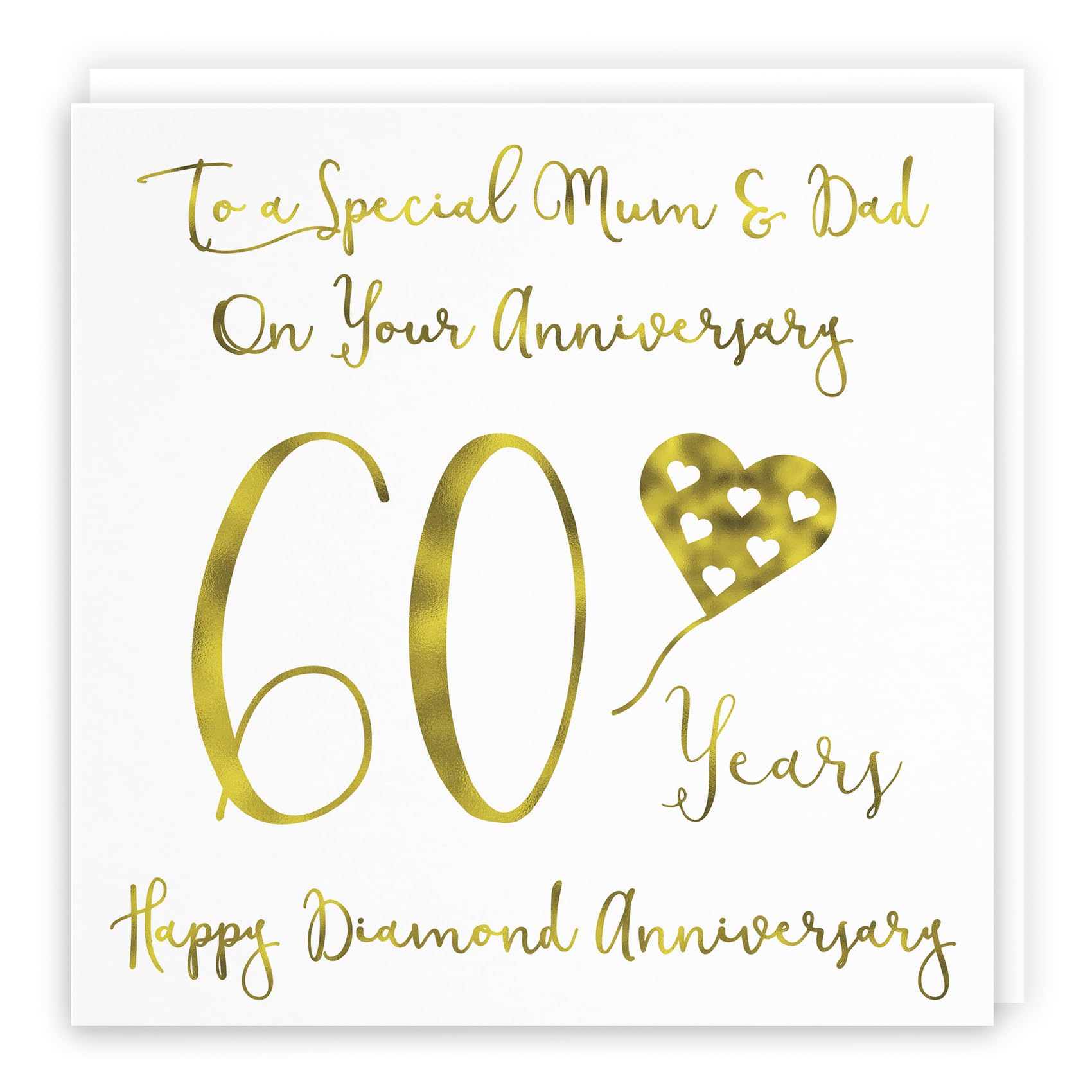 Hunts England, Mum And Dad, Parents 60th Anniversary Card, To A Special Mum & Dad On Your Anniversary, 60 Years