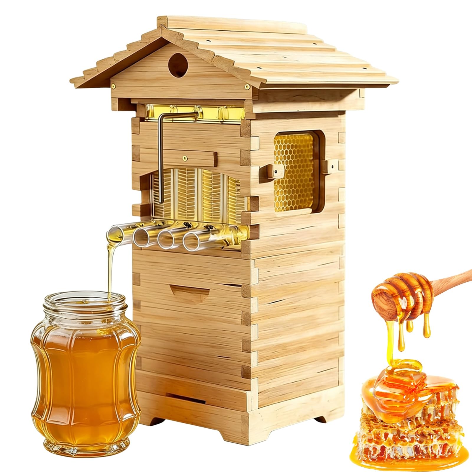 Kit D'apiculture Pour Débutants, Ensemble Complet De Ruche Cirée Avec Extracteur De Miel, Ne Dérange Pas Les Abeilles, Convient Aux Débutants