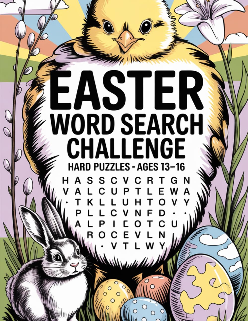 EASTER WORD SEARCH CHALLENGE: HARD PUZZLES - AGES 13-16: On-the-Go Puzzle Activity Workbook with Offline Time and Beginner-Friendly (Easter Word Search Collection)
