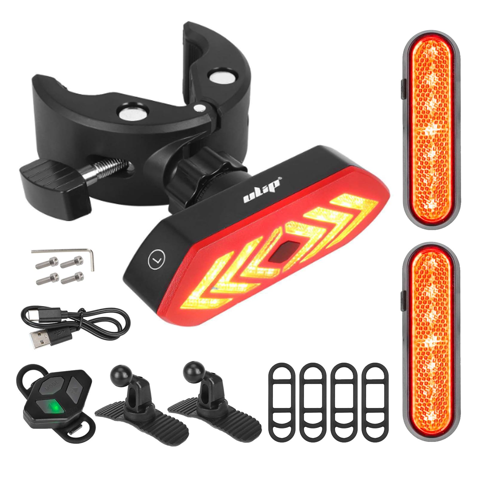 HPGAAVD Intermitentes patinetes eléctricos，Control remoto simultáneo 3 intermitentes LED，Intermitentes y pilotos traseros para Xiaomi Ninebot Scooter，Accesorios patinetes，Impermeable Recargable USB