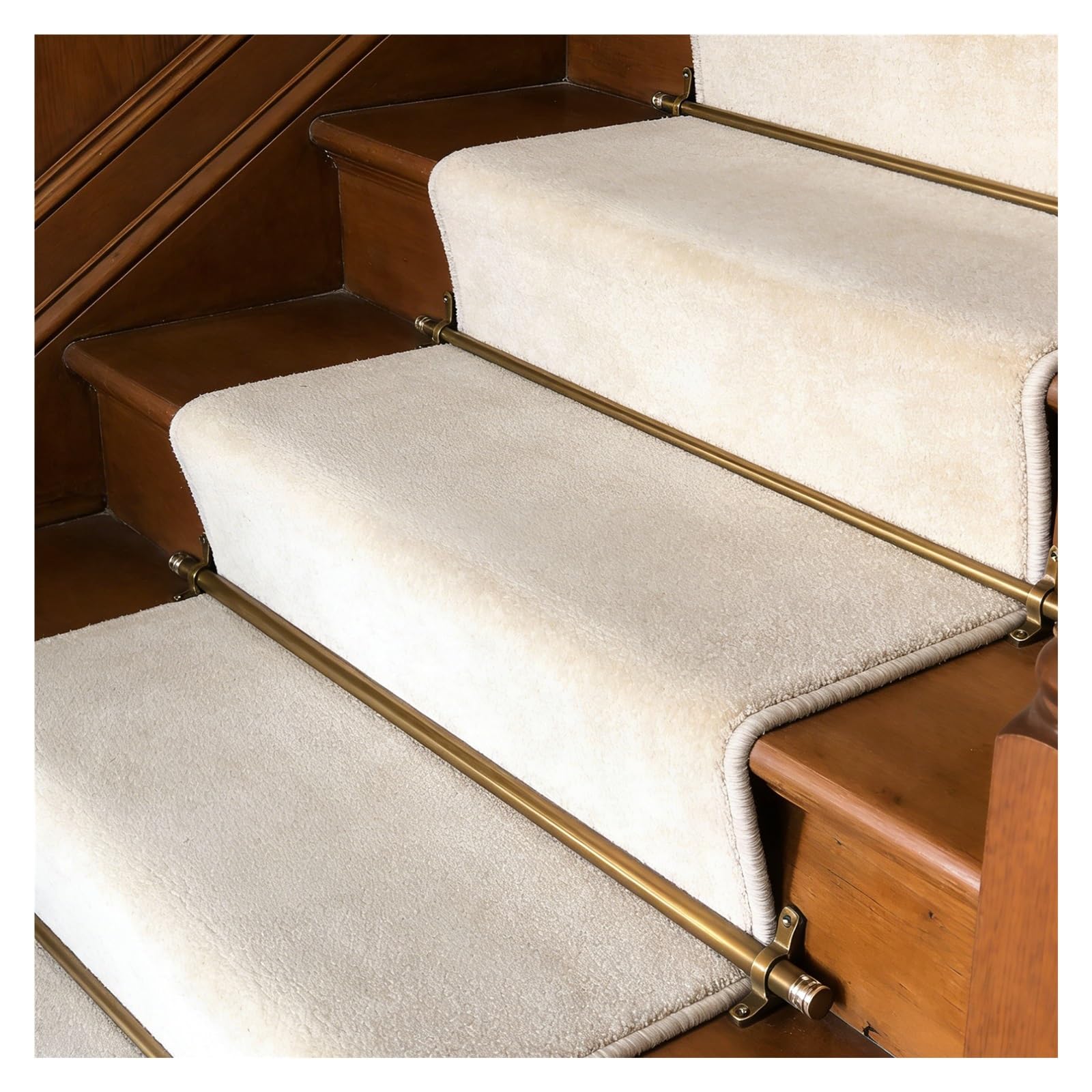 Barres d'escalier en laiton pour tapis : 16 barres de 46 pouces