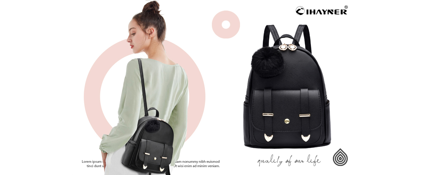 Amazon.com: I IHAYNER Girls Fashion Backpack Mini Backpack  display picture 2