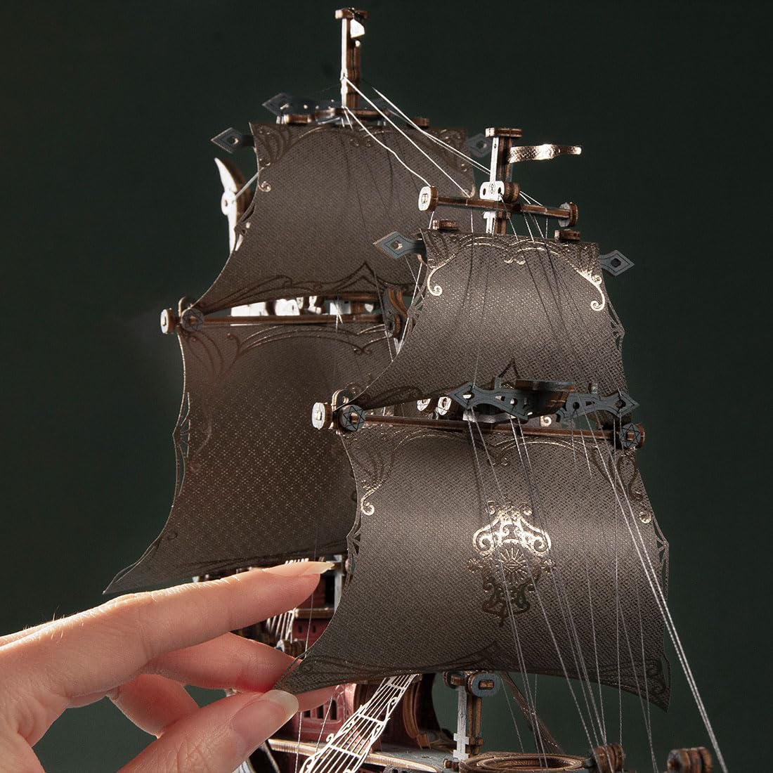 Puzzle in legno 3D, elfo vittoriano, nave a vela, pirati, decorazione, regalo per adulti (nave elfa)