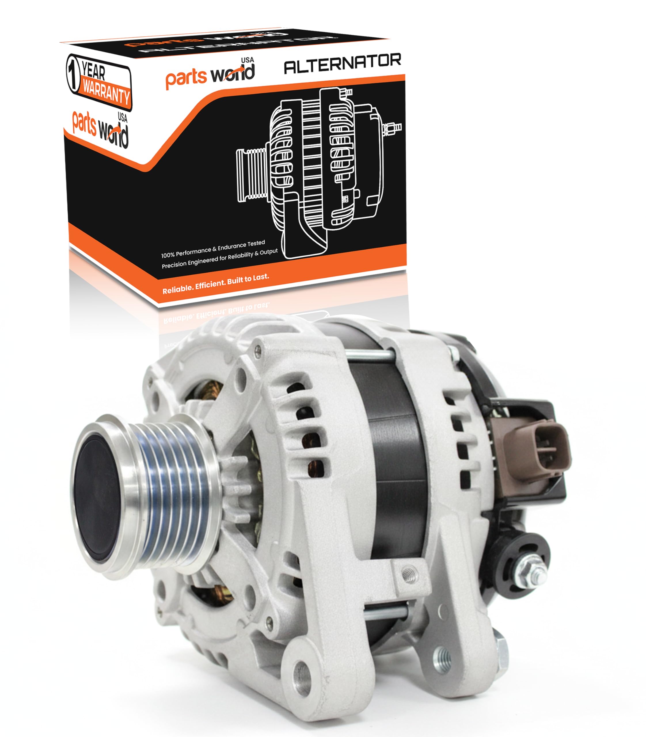 View 1 of 11604N PowerForge™ 120A Alternator Compatible with Acura ILX 2013-2015, Honda CR-V 2012-2014,Civic 2012-2015, L4 2.4L 2354cc | 7-Groove | Replace # 31100-RX0-A01 AND0635 104210-1530 400-52444R