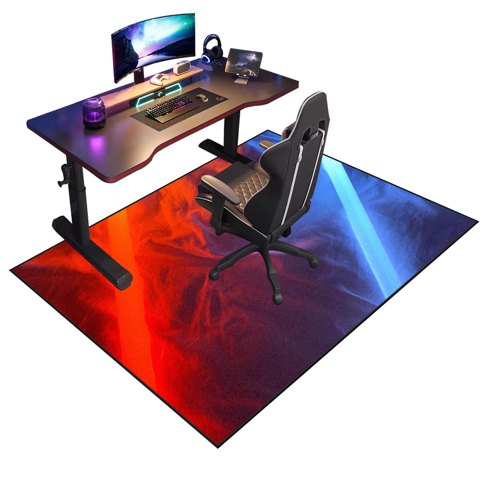 Heavy Duty Office Gaming Chair Mats for Hardwood Floor Non-Slip Desk Chair Mat Low Pile Floor Protectors Mat for Rolling Chair Computer Chair Carpet Mat for Tile Laminate Rolling Chair 60 x 70 cm — image 1