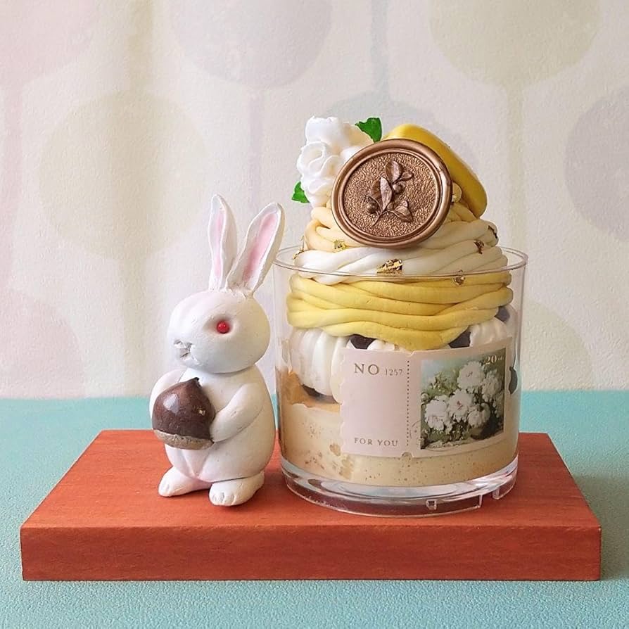 Amazon.co.jp: ウサギとモンブラン ミニケーキ フェイクスイーツ