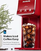 Vista 2 de SHARDOR Cafetera caliente y helada, cafetera K Cup compatible con café molido, cafetera de una sola porción con ajuste llamativo, filtro