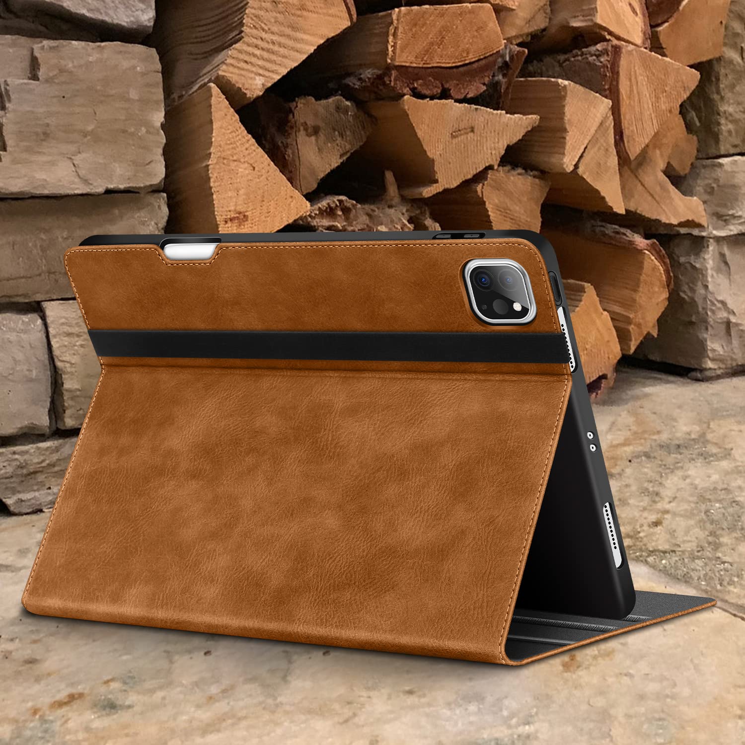 Custodia JKSML Per IPad Pro 12.9 (2022/2021/2020/2018) Con Portapenne E Supporto Angoli | Cover Auto Sleep/Wake | Blu Cielo - 4