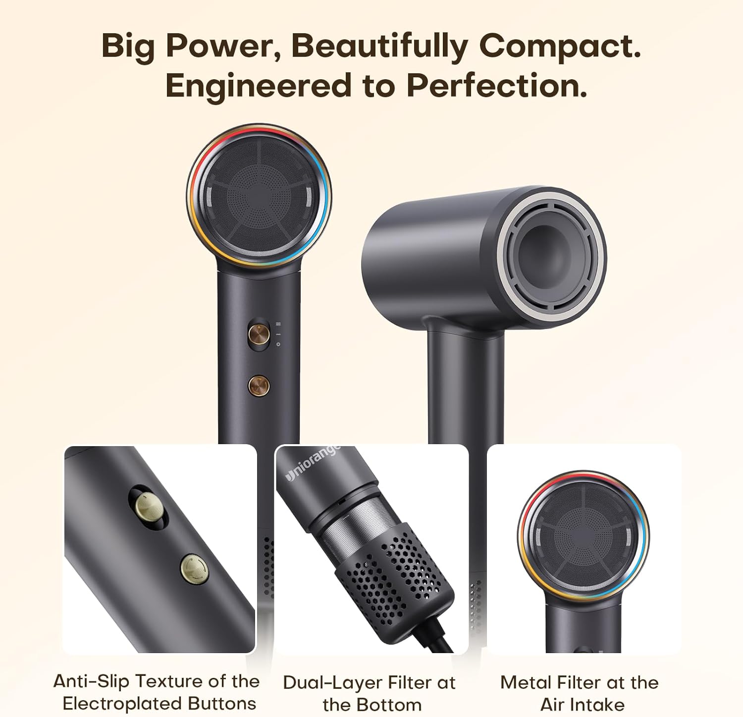 Hair Dryer High Speed with 110000 RPM Professional Blow Dryer, 200M Negative Ionic Hair Dryers for Women, Fast Drying Lightweight & Quiet, 4 Heat Modes & 2 Speeds for Home, Travel & Salon