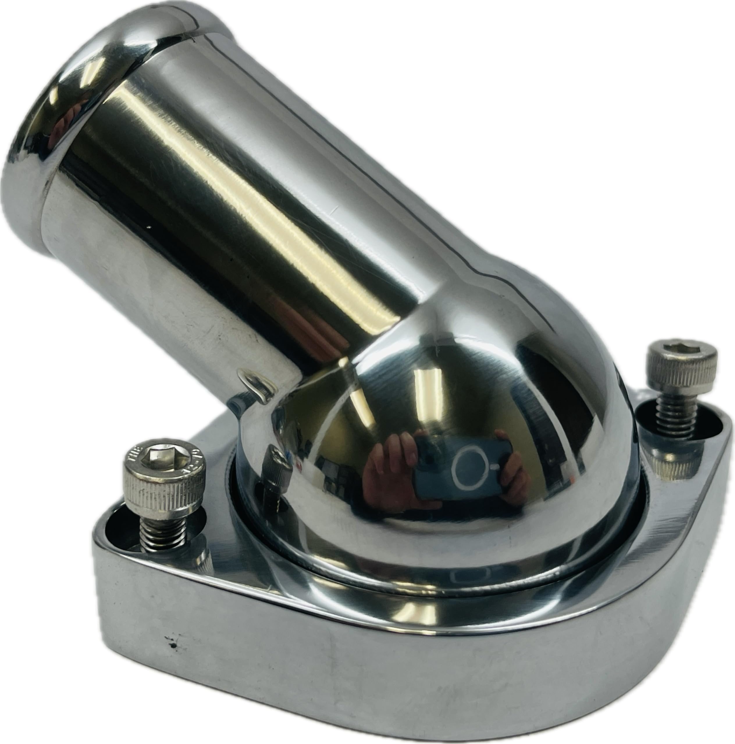 Aazon.co: YUCHENSHLP 45° Black Swivel Water Neck Therostat Housing Copatible with Chevrolet