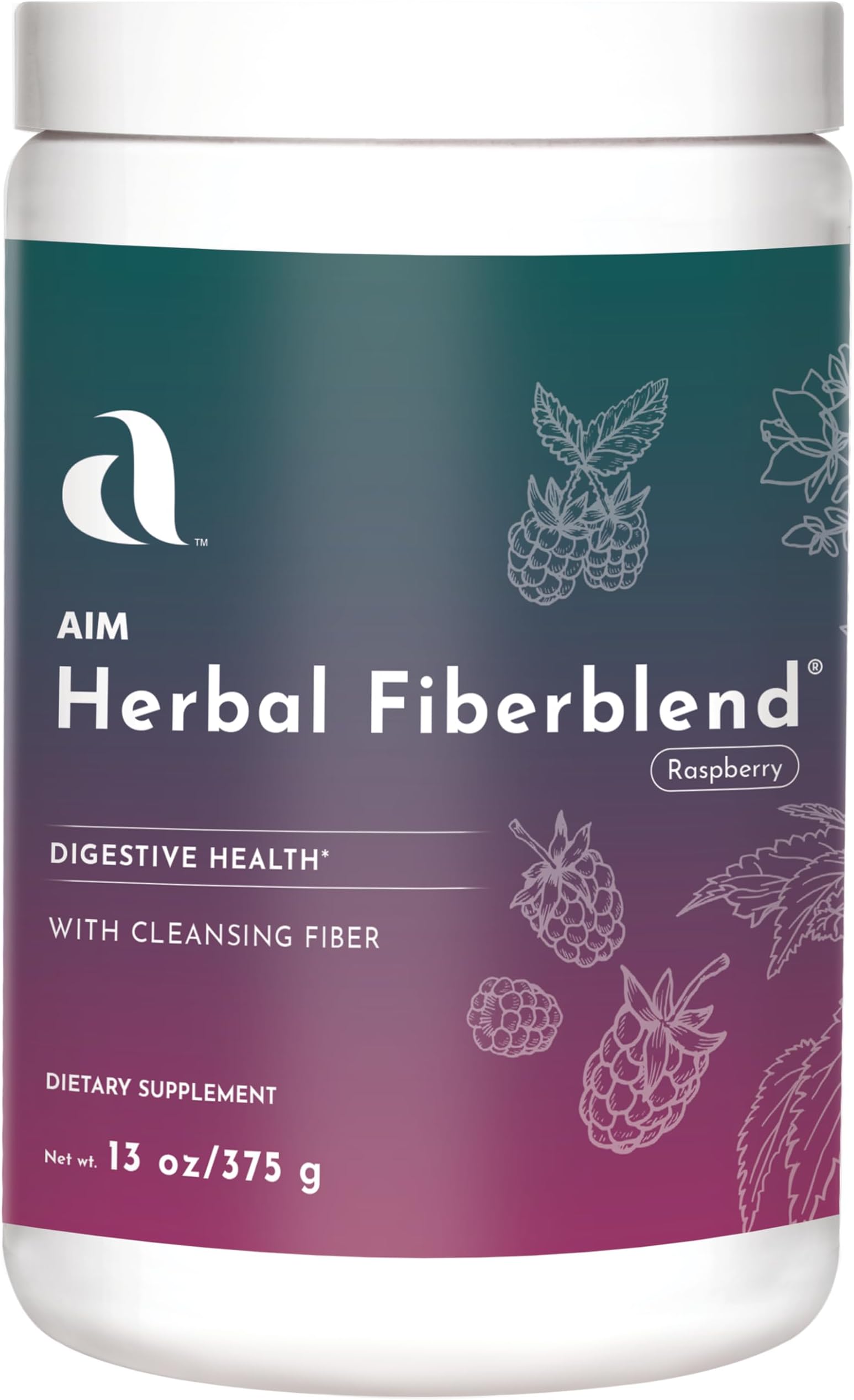 (1 Pack) - AIM Herbal Fiberblend Raspberry Powder 380ml