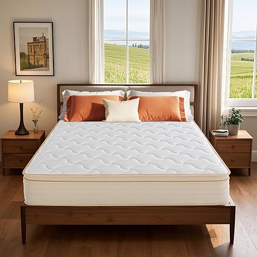 Mattress, Bed Mattress with Innerspring and Memory Foam, Pressure Relief Support, Breathable Cool Sleep, CertiPUR-US Certified, Bed in a Box (10 inch, Queen)
