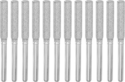 HARFINGTON 12 piezas de afilador de motosierra de diamante de 532 pulgadas de 0.157in de cabeza cilíndrica eléctrica