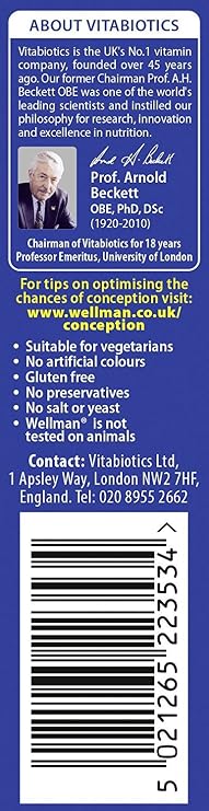 VITABIOTICS WELLMAN CONCEPTION 30 TABLETS by VITABIOTIC