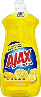 Ajax Dishwashing Liquid Dish Soap Yellow Lemon, 28 Fl Oz