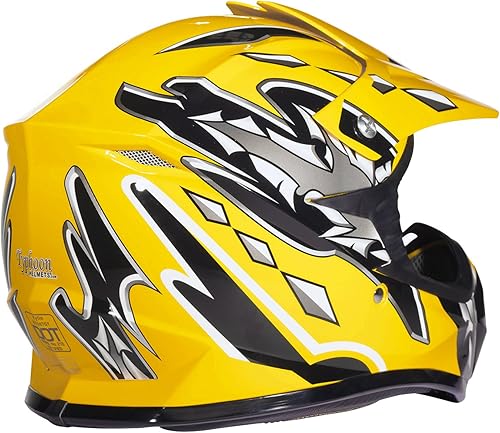 Miniatura 2 de Typhoon - Guantes de casco combinado para niños y jóvenes, gafas DOT Motocross ATV Dirt Bike MX