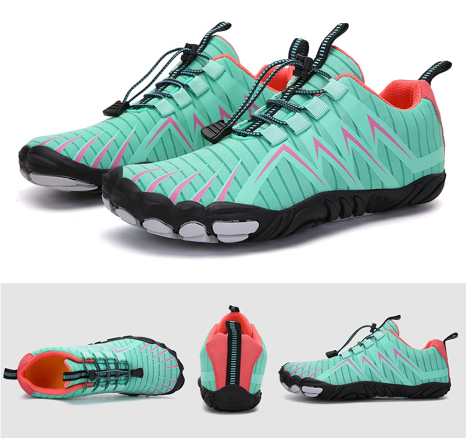 Zapatos Acuáticos Descalzos, Zapatillas Deportivas Acuáticas De Secado Rápido para Hombres Y Mujeres, Natación, Surf, Yoga, Carrera En La Playa, Remo, Snorkel, Buceo(37 EU, Blue)